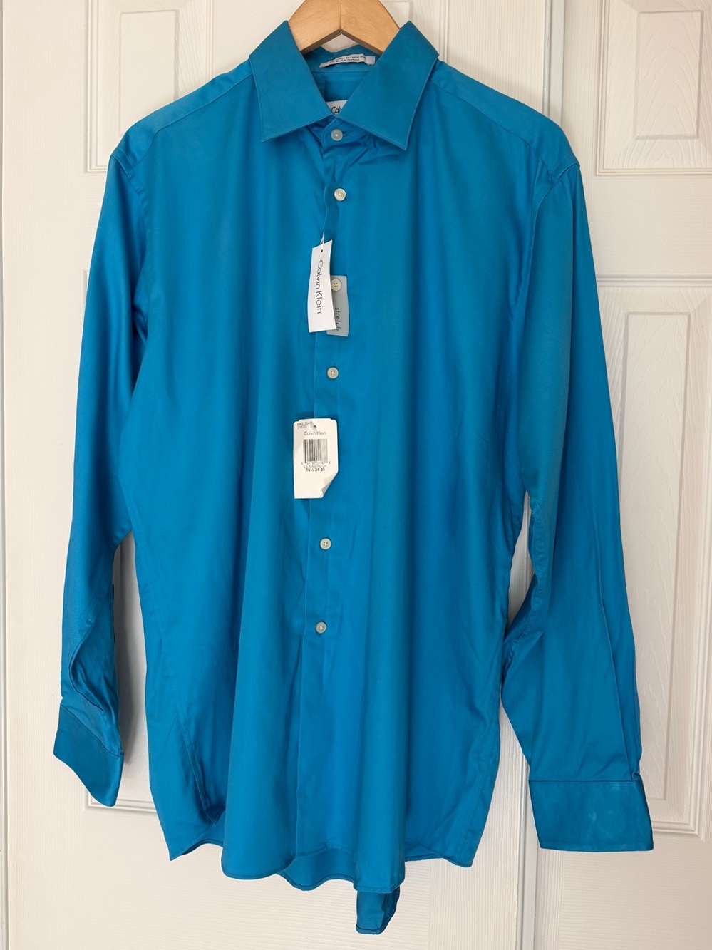 Calvin Klein Men's Bright Teal Dress Shirt Size XLA